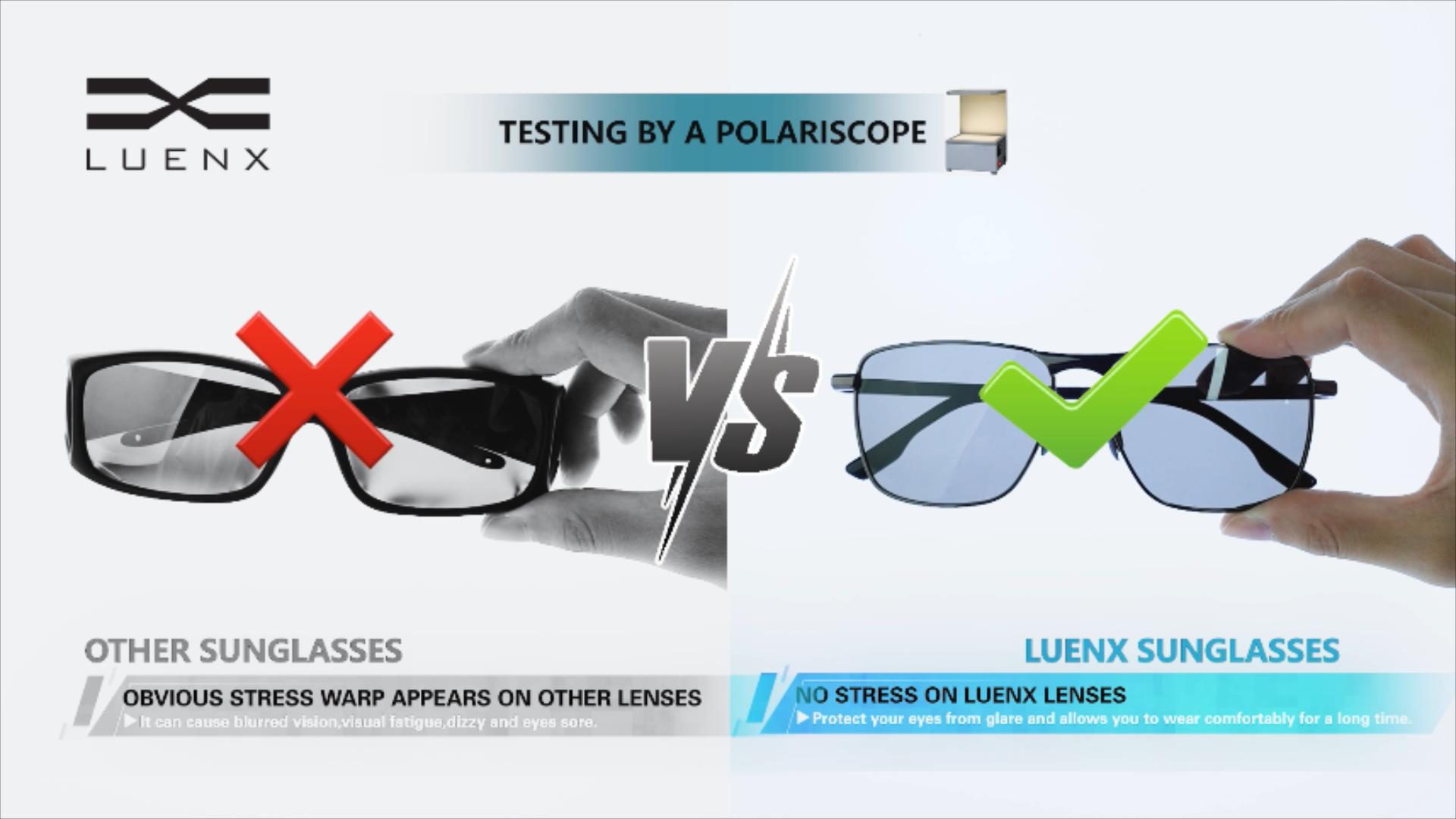 LUENX Rectangular Aviator Sunglasses for Men Women Polarized